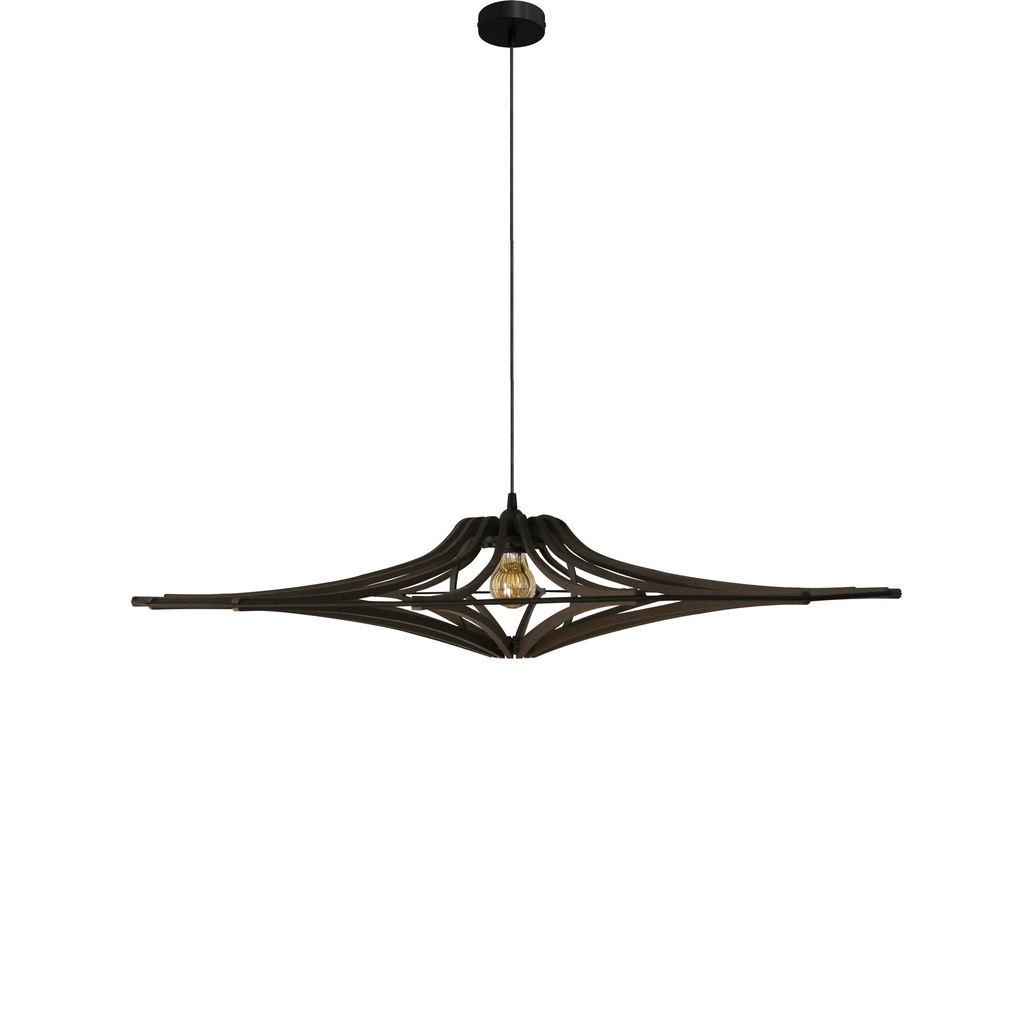 Singing pendant lamp Black M D90cm