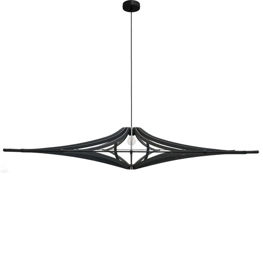 [26_1] Singing pendant lamp Black XL D160cm